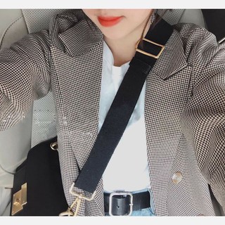 Áo vest blazer kẻ nâu cực chất