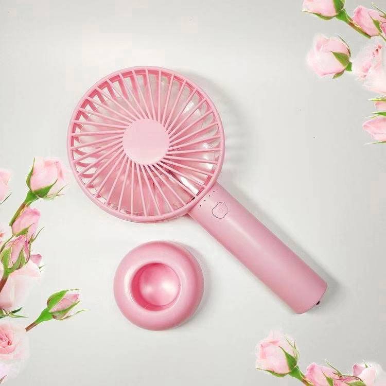 Quạt cầm tay mini kèm giá đỡ có cổng sạc USB tiện dụng | BigBuy360 - bigbuy360.vn