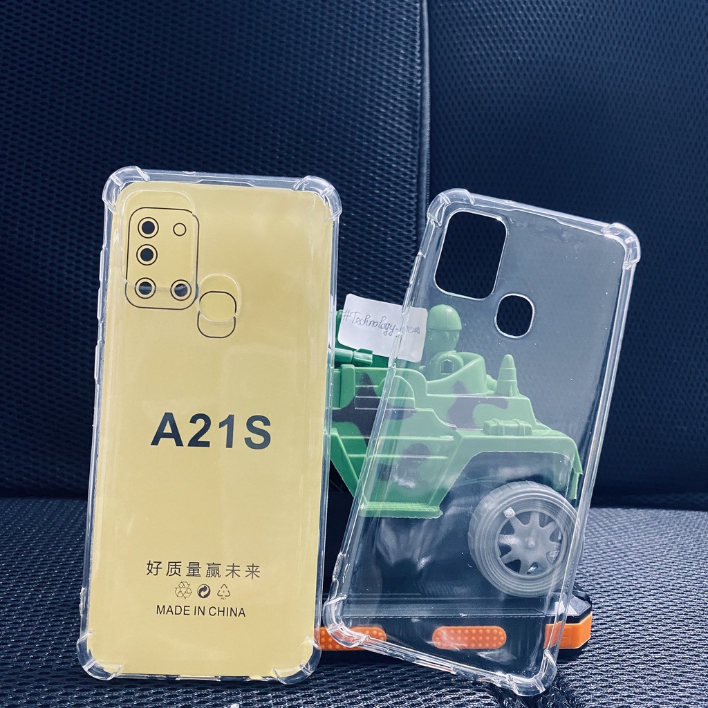 Ốp lưng chống sốc Samsung A21s dày xịn trong suốt cao cấp bo 4 góc