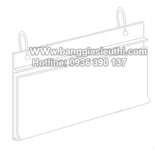 Nẹp nhựa siêu thị, kẹp tem nhựa cài giá dùng trong siêu thị, cửa hàng kt 5.5 x 10cm