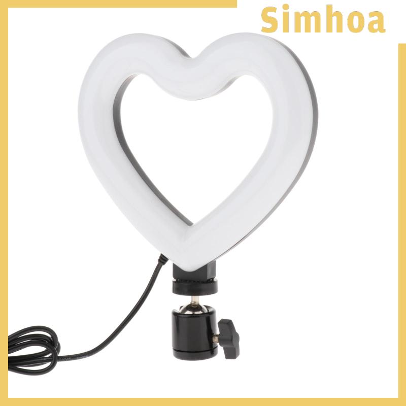 Vòng Đèn LED Hình Trái Tim 6 inch Hỗ Trợ Trang Điểm / Live Stream