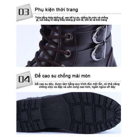 Giày cao cổ nam cao cấp phong cách hàn quốc chống thấm nước | BigBuy360 - bigbuy360.vn
