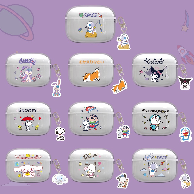 Vỏ Bảo Vệ Hộp Sạc Tai Nghe Sony Linkuds S WF-LS900N Bằng TPU Trong Suốt Chống Sốc Có Móc Treo