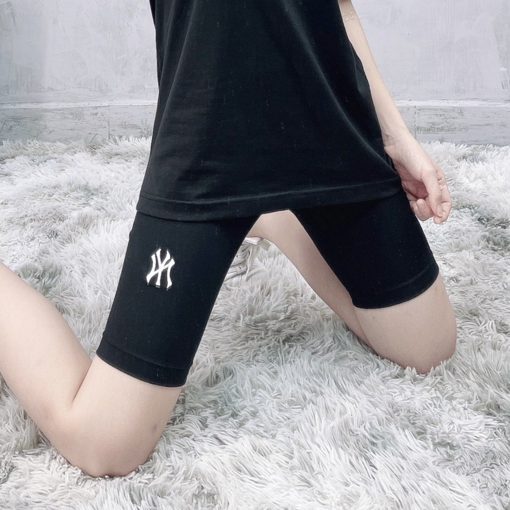 (HÀNG XUẤT XỊN) Quần Legging short đen NY015 M/I/B Black Made in Cambodia full tag code  Size S M L