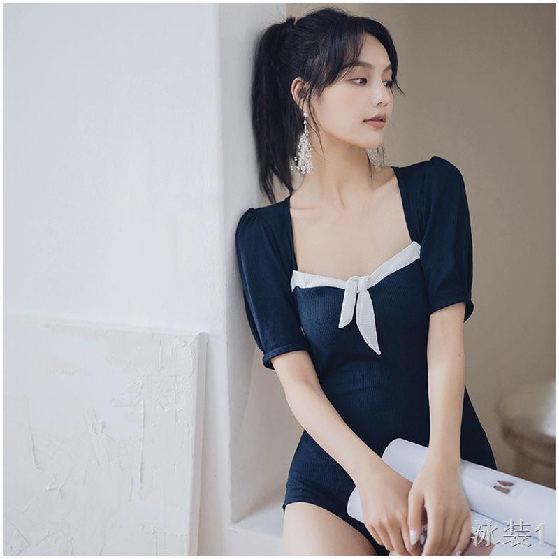 ♀♞✚Áo tắm nữ bảo bối váy một mảnh kiểu sinh viên hot girl mùa xuân Hàn Quốc quần đùi sexy bó sát bụng <111