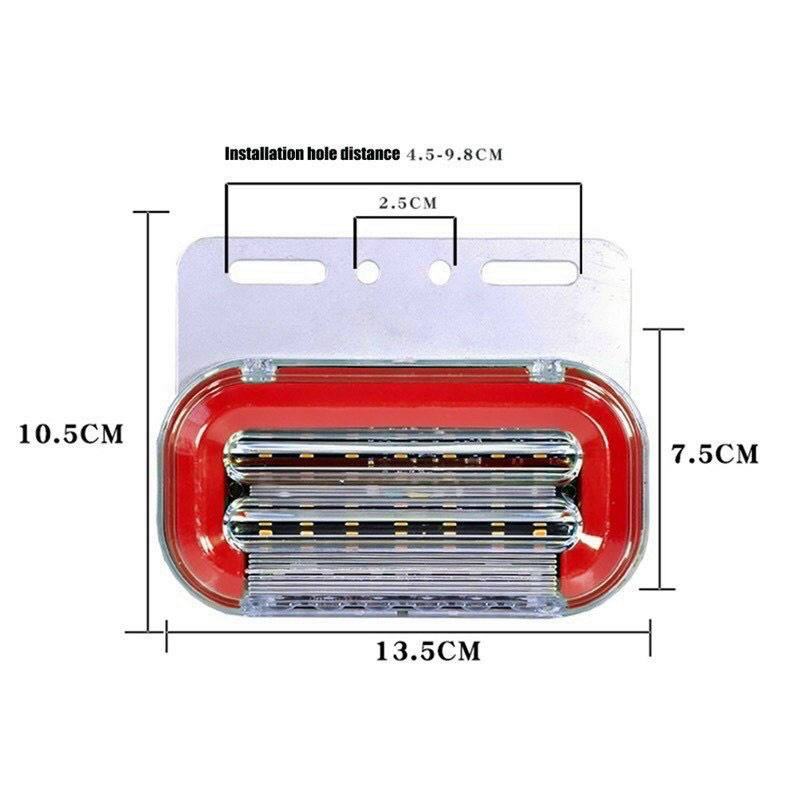 Đèn LED ốp sườn chữ C , đèn hông soi lốp xe tải nháy đuổi 12v-24v