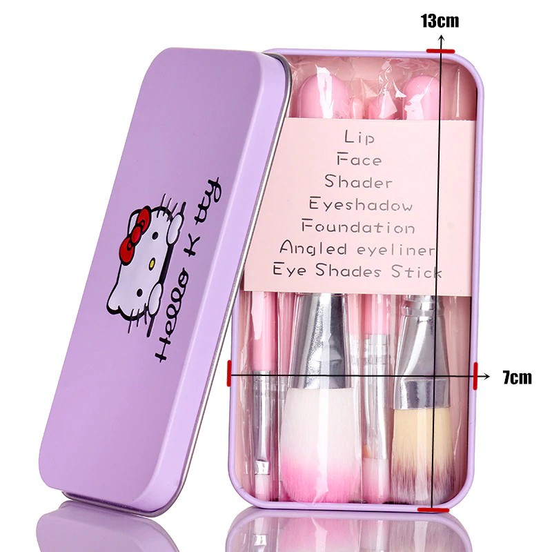Bộ cọ 7 cây Kitty ( 2 màu đen - hồng )