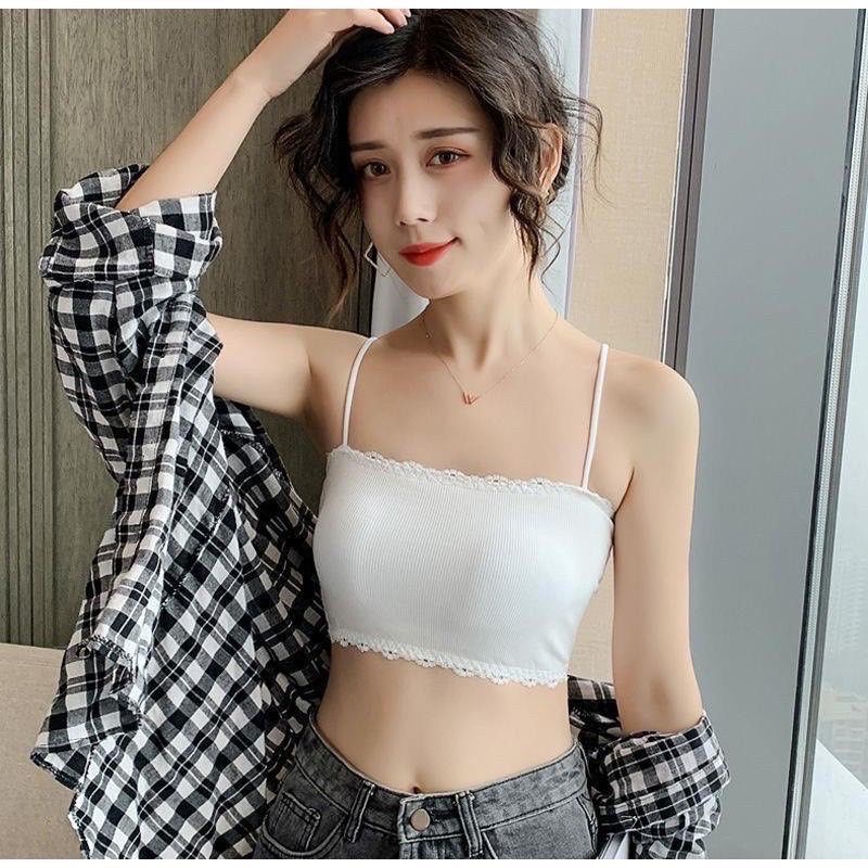 Áo bra len tăm áo bra học sinh có đệm mút 2 dây mềm mại feetsize