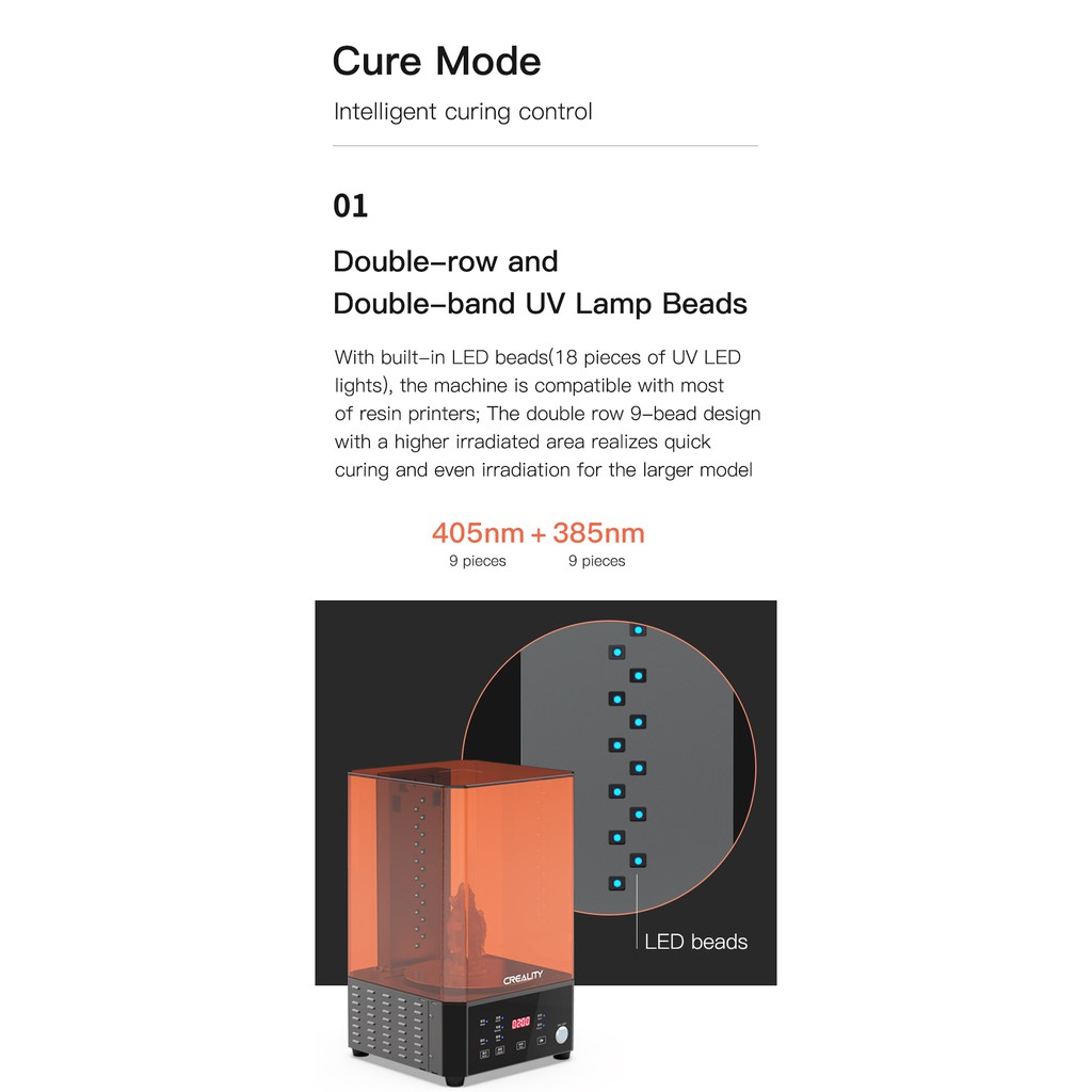 Máy rửa và phơi sáng UV cho sản phẩm in 3d Resin Creality UW-01 Washing and Curing Machine | BigBuy360 - bigbuy360.vn