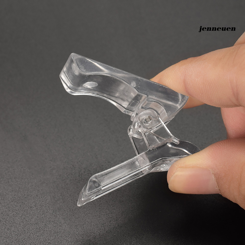 [Hàng mới về] Bộ 10 Kẹp Giữ Miếng Dán Móng Tay Bằng Nhựa Trong Suốt Tiện Dụng