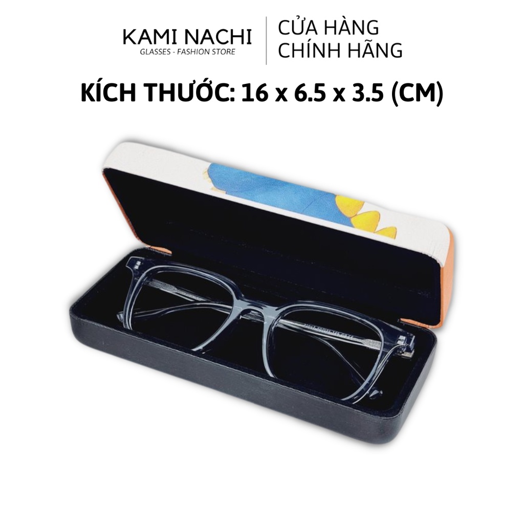 Hộp đựng mắt kính cao cấp chất liệu da xước sang trọng KAMI NACHI phiên bản giới hạn màu đặc biệt hình con Thỏ