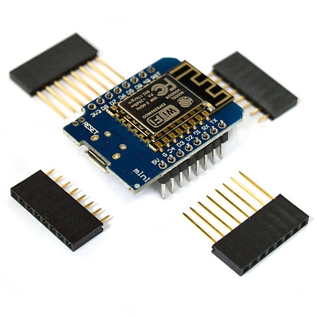 Mạch Thu Phát WiFi ESP8266 Wemos D1 mini (NodeMCU Mini D1) - có kèm bộ Jump cắm