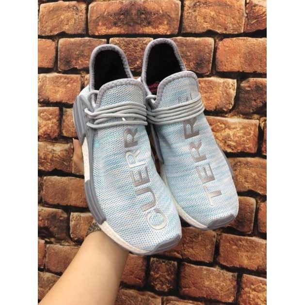 𝐓Ế𝐓 (SALE SỐC_ẢNH THẬT_FULL BOX) Giầy Sneaker x Pharrell Williams "Human Race" NMD xanh ngọc ^ g "