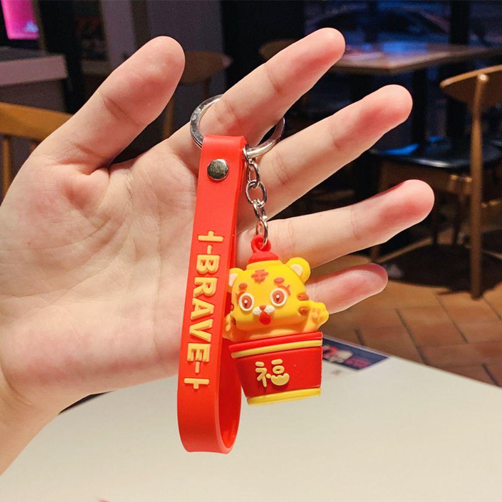 LAY Móc Khóa Hình Hổ Hoạt Hình Dễ Thương