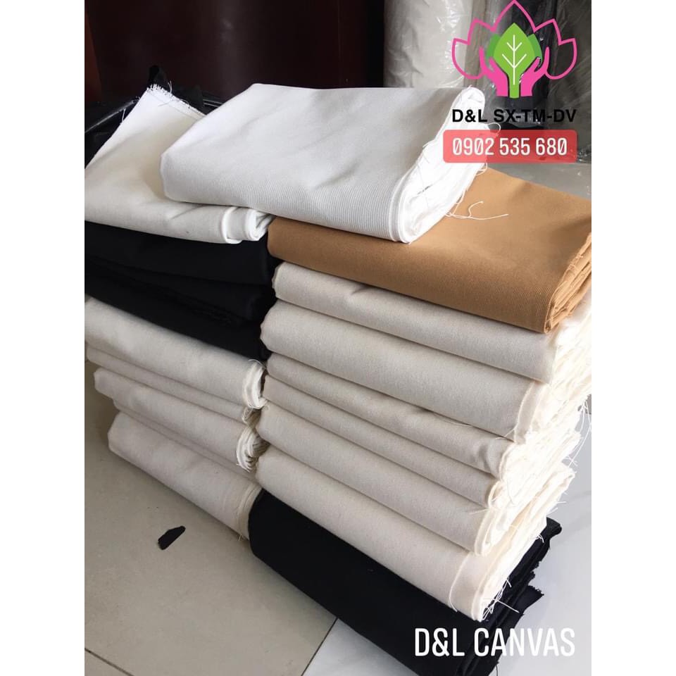 Vải bố canvas mộc thô trắng dày mềm mịn hàng chính phẩm công ty