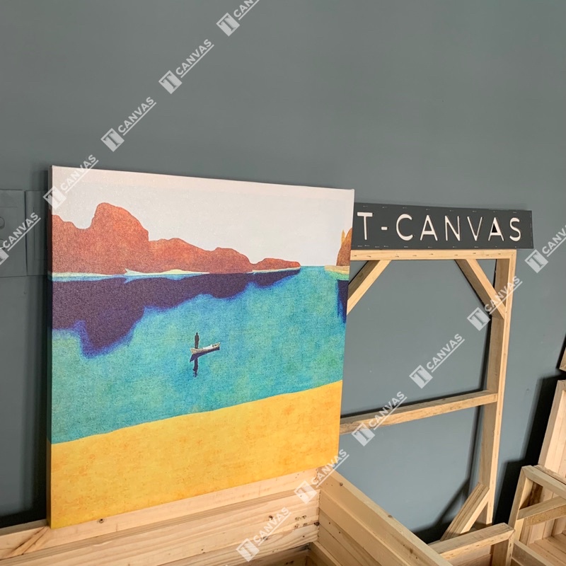 Tranh Canvas tràn viền chú Mèo đáng yêu, bình hoa Treo tường phòng khách, tranh hiện đại nghệ thuật MEW 01-08