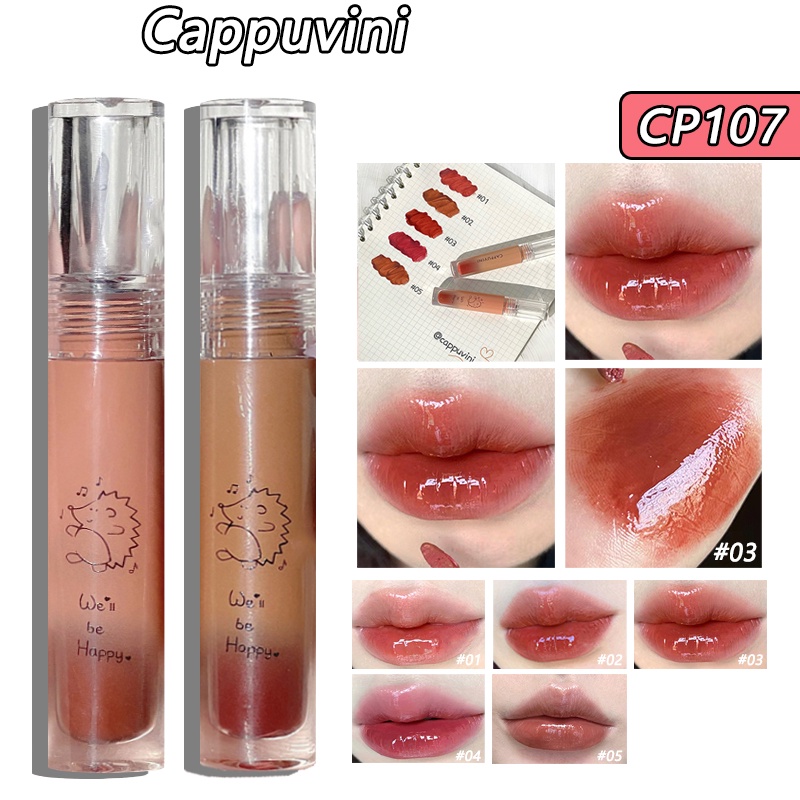 Son bóng CAPPUVINI dưỡng ẩm trang điểm xinh xắn 3g