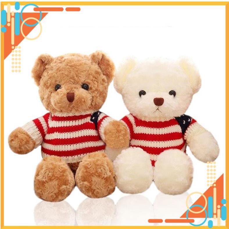 [ Mua ngay nhận ưu đãi của TINI ] Gấu Bông Teddy Áo Len Cờ Mỹ 40cm Chất Liệu Lông Xoắn Cao Cấp - Kagonk