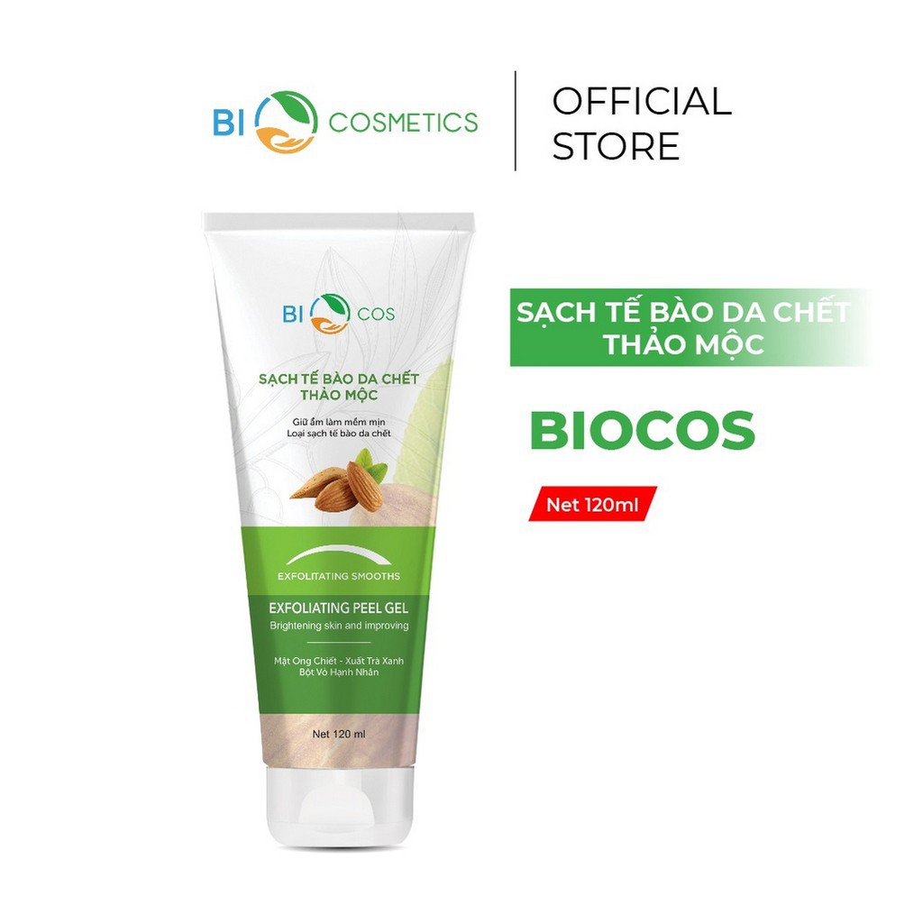 [Chính hãng] Tẩy Da Chết Thảo Mộc BIOCOS 120ml - Exfoliating Peel Gel Sạch Da, Dưỡng Ẩm, Sáng Mịn