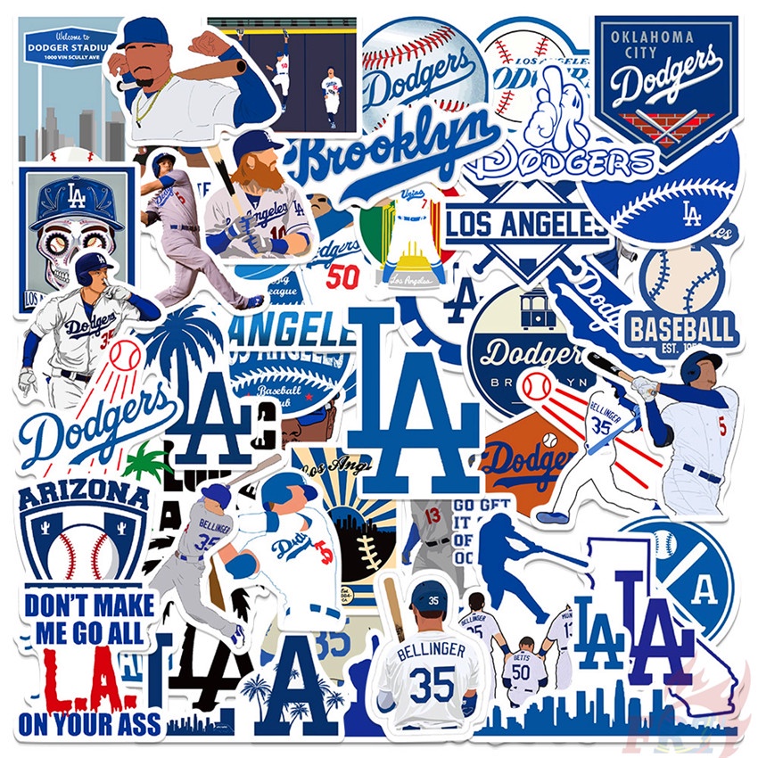 50 Hình dán họa tiết MLB Los Angeles Dodgers Series 02 - Major League trang trí độc đáo đa dụng