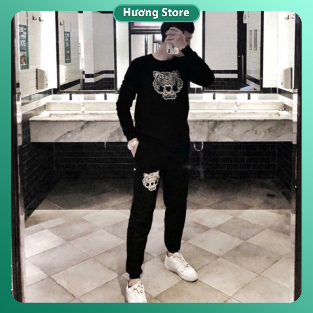 [HOT 2020] BỘ NAM HỔ THÊU giặt không xù