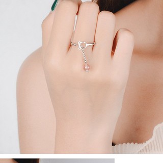 [BẠC 925] Nhẫn hình mèo hạt pha lê