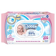 Khăn ướt Bobby 100 tờ cao cấp