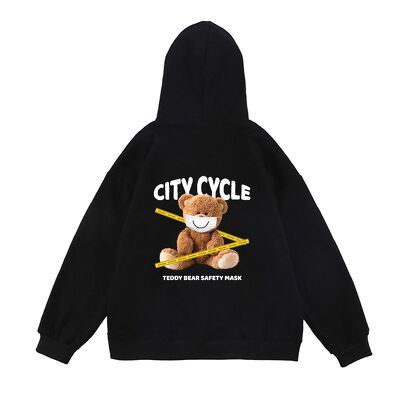 Áo hoodie unisex Bear Mask City Cycle - áo nỉ hoodie unisex form rộng in hình Local Brand