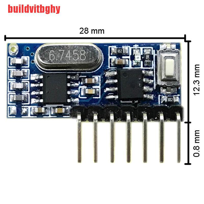 {buildvitbghy}433mhz Wireless RF Receiver 1527 Learning Code Decoder Module For Remote Control OSE