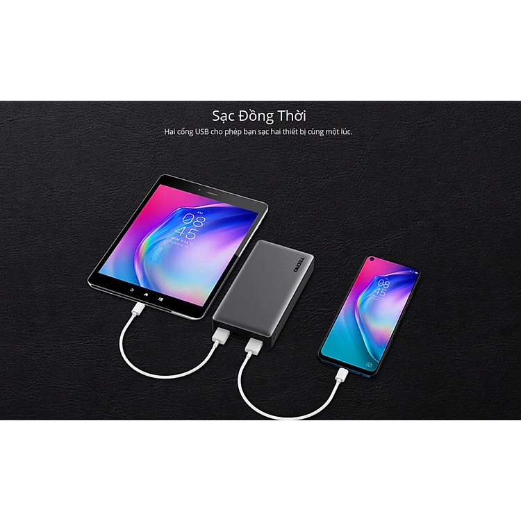 [Mã 155ELSALE giảm 7% đơn 300K] Pin Sạc Dự Phòng Tecno TPB - P201X 20.000mAh Tích hợp Cổng USB Type-C Input