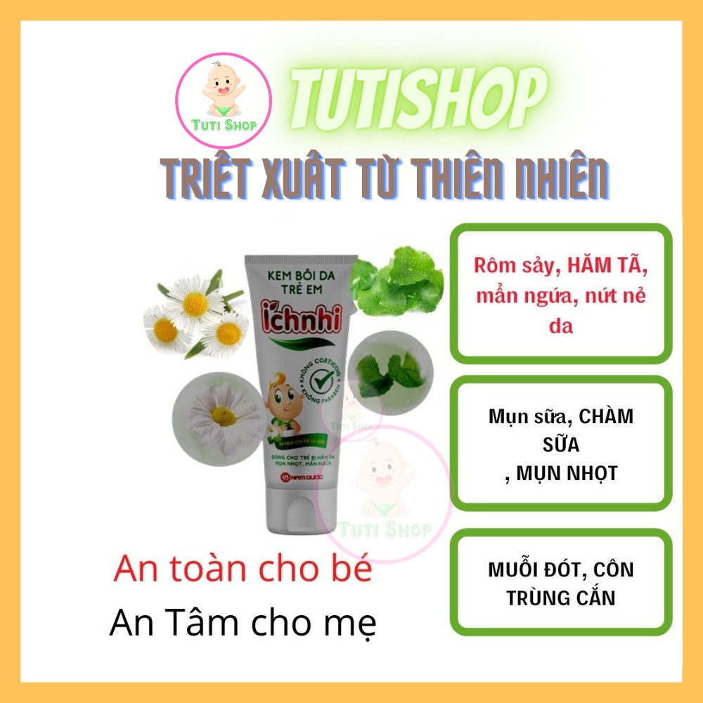 Kem bôi da trẻ em ích nhi  bôi mẩn, ngứa, muỗi đốt, côn trùng cắn, hăm tã,rôm Tutishop