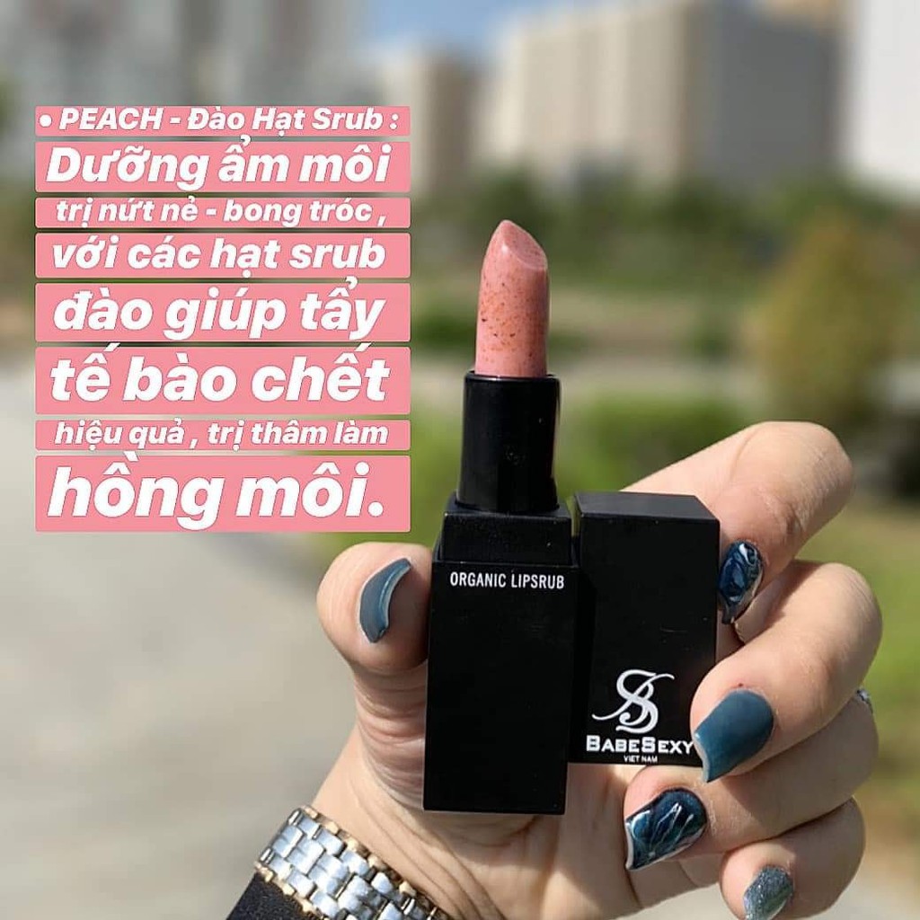 Son Tẩy Tế Bào Chết Môi Đào Crub - 4 in 1 ( TTBC Babesexy ) | BigBuy360 - bigbuy360.vn