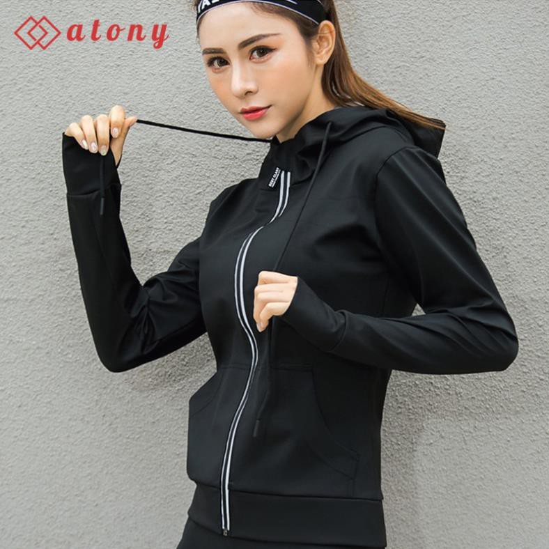 Áo Giảm Mỡ ATONY - Áo Khoác Tập Gym, Zumba, Aerobic, Chạy Bộ Giúp Giảm Cân, Sinh Nhiệt, Đổ Mồ Hôi  ྇