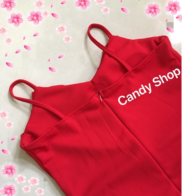 Đầm body 2 dây cổ đỗ váy đắp xẻ cao + Ảnh thật | BigBuy360 - bigbuy360.vn
