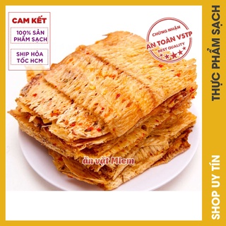 Khô mực cán tẩm gia vị nha trang loại 1 ngon - hũ pet 300gram | ăn vặt mlem