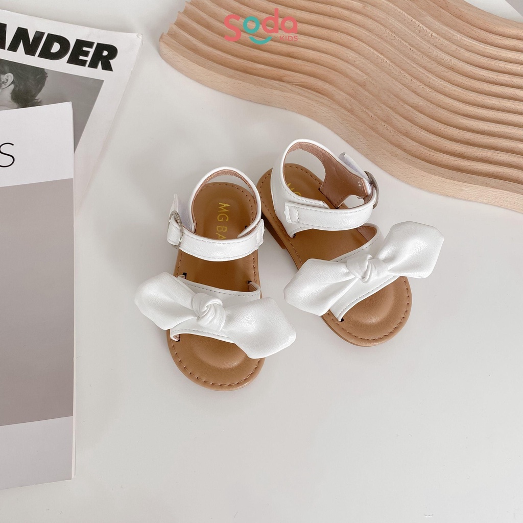 Sandal bé gái SODA KIDS phong cách Hàn Quốc,chất liệu da mềm quai dán