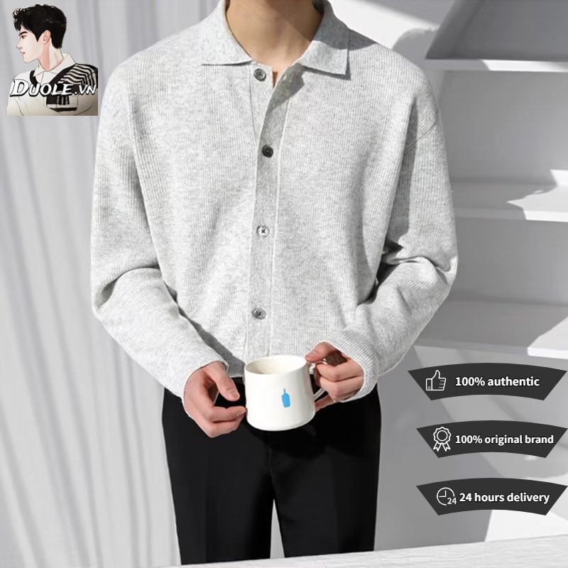áo polo nam Hàn Quốc simple unisex sweater polo trang chủ trang chủ cảm giác thiết kế nhỏ trang chủ mềm mại và thoải mái