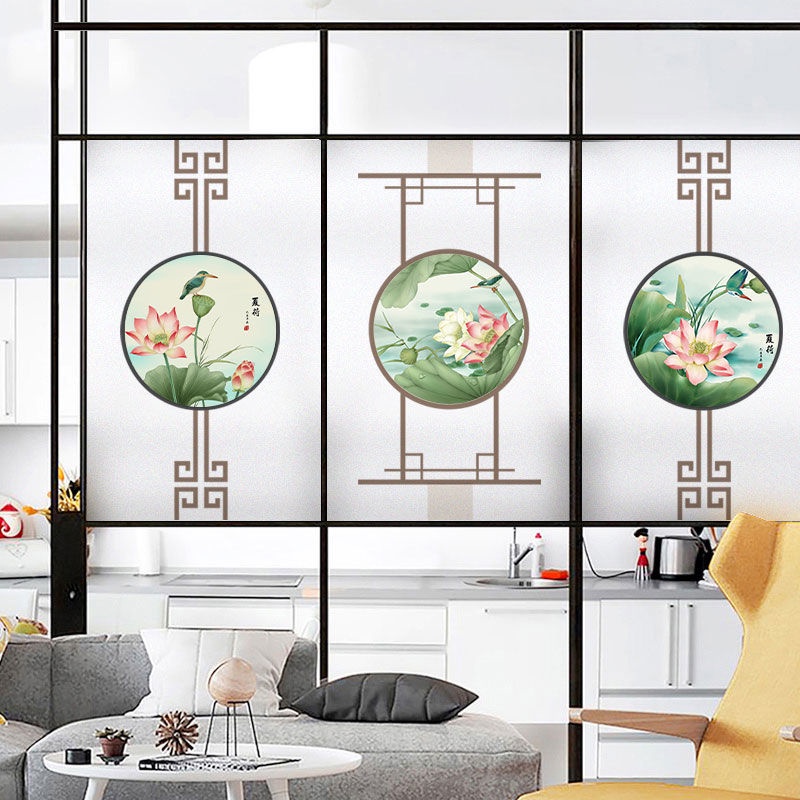 Miếng Dán Cửa Kính Mờ Tĩnh Điện Chống Nhìn Trộm Cho Phòng Khách / Phòng Tắm / Ban Công