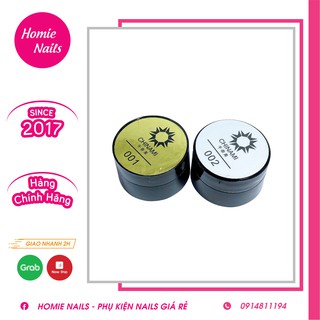 Gel inox-metan vẽ móng siêu sáng 2 màu vàng/bạc