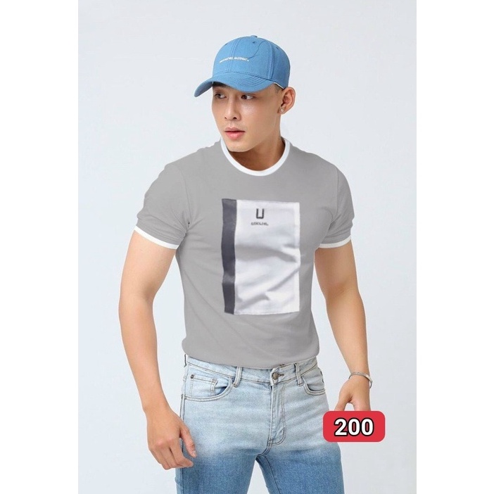 Áo Thun Nam trắng Cổ Tròn in họa tiết Cao Cấp ( nhiều màu) Tay Ngắn, chất cotton mềm mại Lady-Hn Store88 200