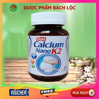 Liquid Calcium Nano K2 - Giúp Bổ Sung Canxi, Vitamin MK7 - Giúp Tăng Chiều Cao, Chống Loãng Xương- Hộp 30 viên