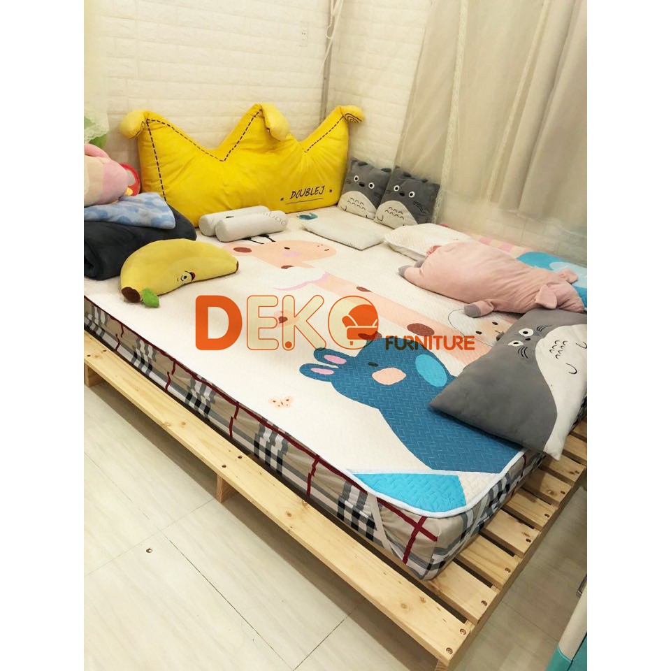 Giường ngủ pallet DEKO FURNITURE gỗ thông cao cấp 1M6x2M