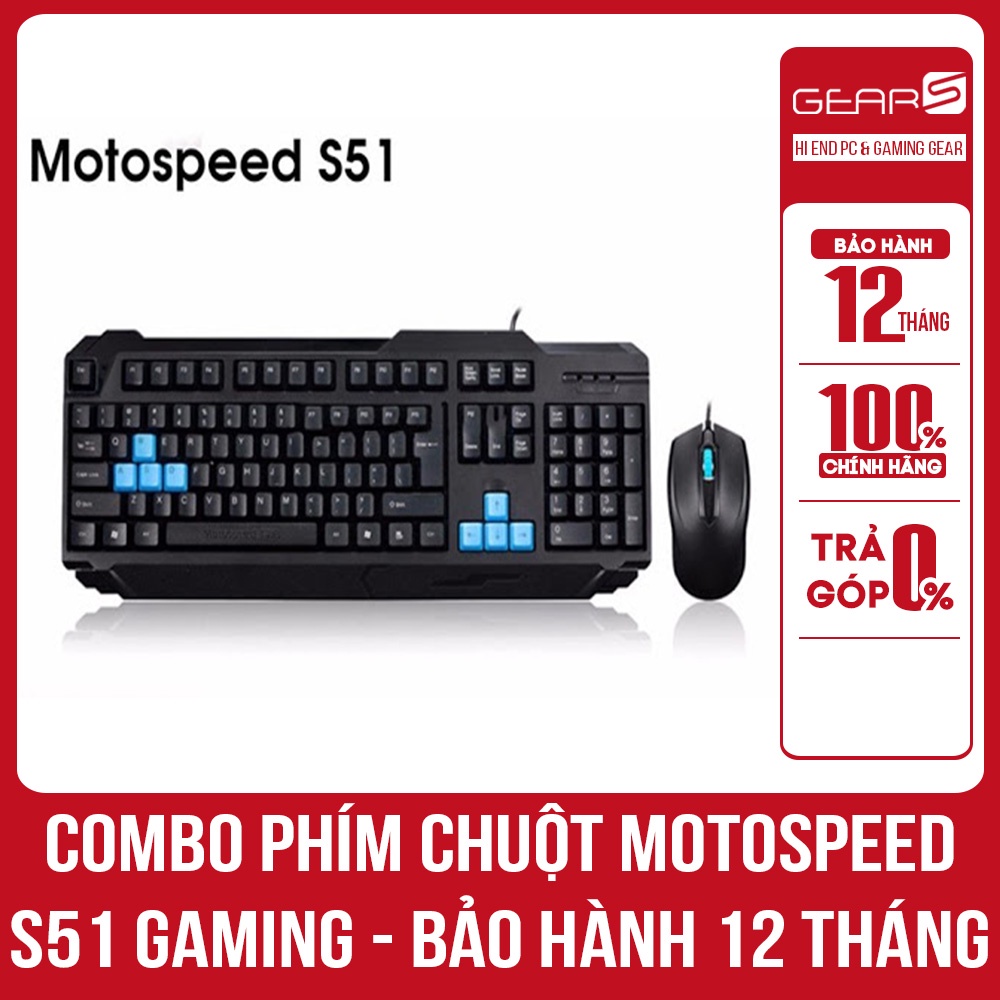 Combo Phím Chuột Motospeed S51 Gaming - Bảo Hành 12 Tháng