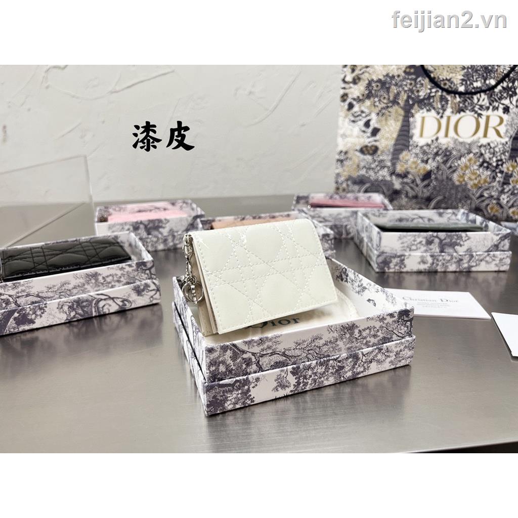 Ví Da Nhỏ Thời Trang Đựng Tiền Xu Thẻ Quà Tặng Cho Nam dior