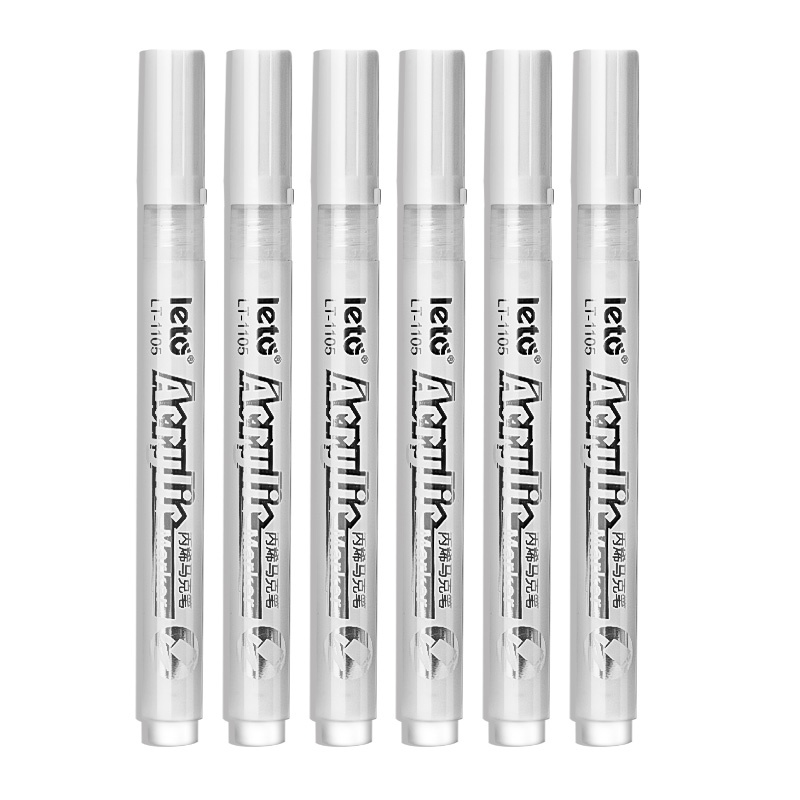 Bút Đánh Dấu Acrylic Màu Trắng Chống Nước Không Phai Nhanh Khô Dung Tích Lớn