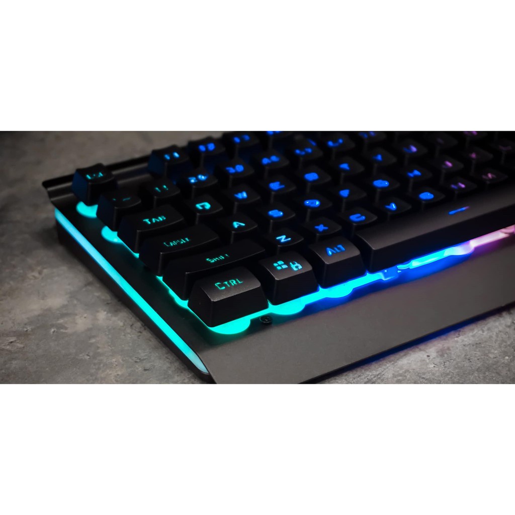 Bàn Phím Gaming Edra EK701 ( 2 Mầu Black/ Silver)-5 Chế Độ LED, Chống Nước