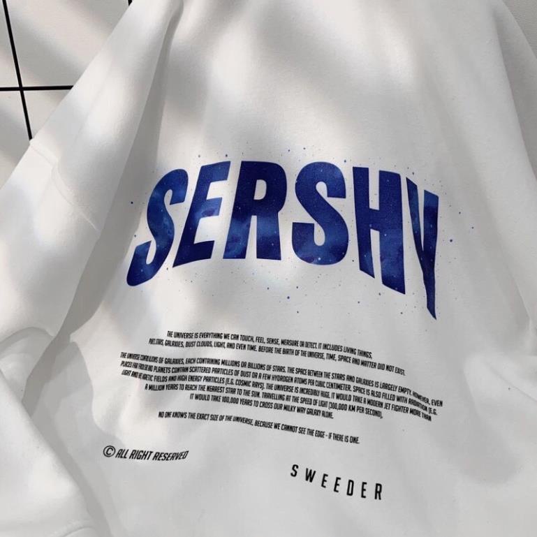 Áo Hoodie Tay Dài Sershy Vải Nỉ Bông Form Rộng Ulzzang Unisex( Hàng Sẵn)