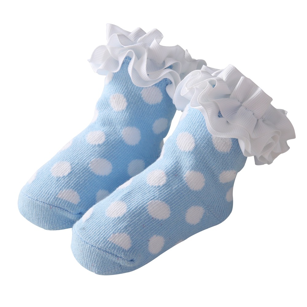 Vớ Sanlutoz màu xanh dương dễ thương cho bé 0-2 tuổi