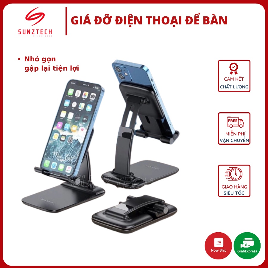 Giá đỡ điện thoại để bàn CAO CẤP thông minh gấp gọn, kệ đỡ ipad, máy tính bảng đa nặng tiện lợi sử dụng