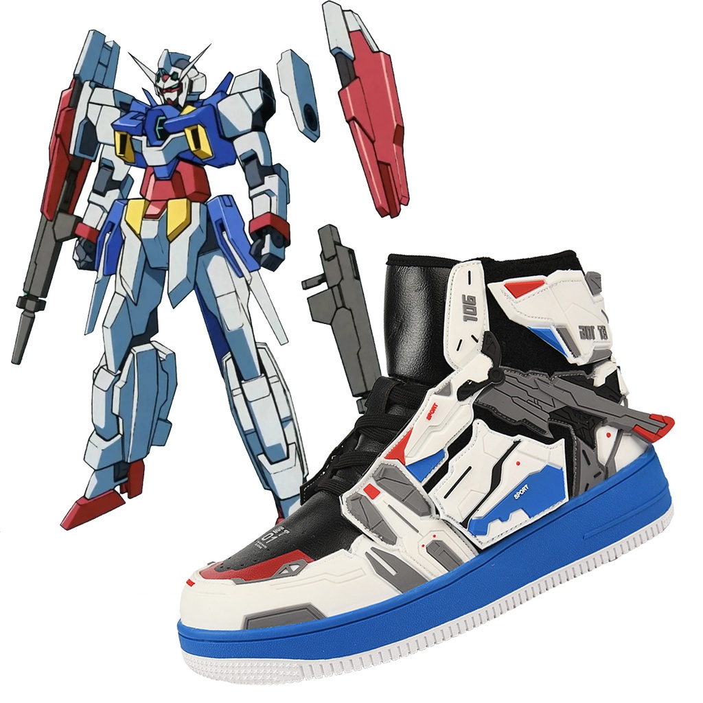 Giày Thể Thao Gundam Joint Chất Liệu Da Cổ Cao Size 36-46